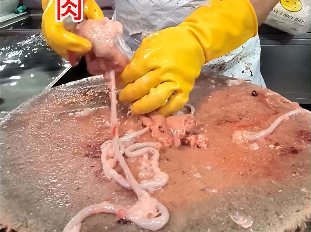 经高手点化的鱼肠是如何变成美味的汤卷的？...