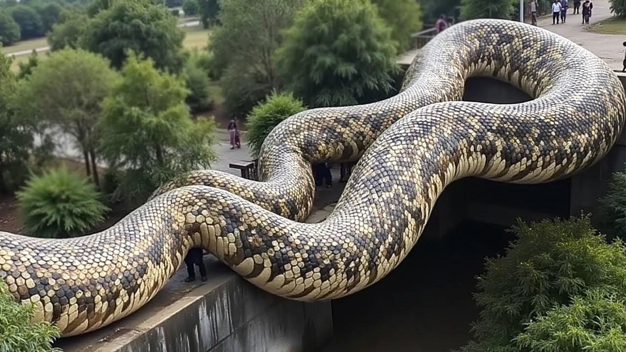 惊险！印尼村民诱捕9米长巨蟒，最大的蛇是什么？人遇...